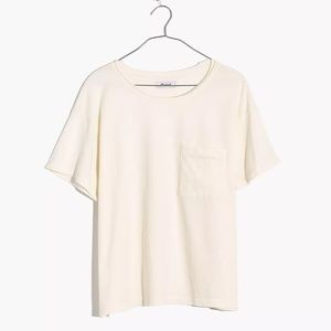Madewell softfade cotton oversized pocket tee in M